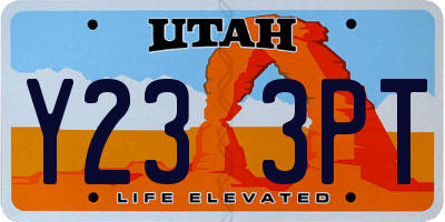 UT license plate Y233PT