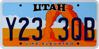 UT license plate Y233QB