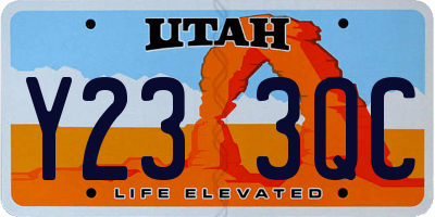 UT license plate Y233QC