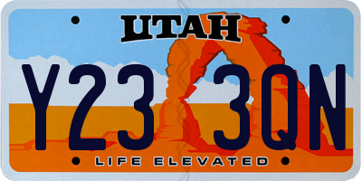 UT license plate Y233QN