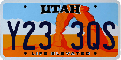 UT license plate Y233QS