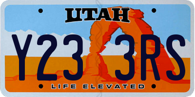 UT license plate Y233RS