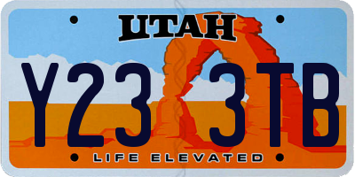 UT license plate Y233TB