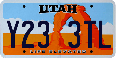 UT license plate Y233TL