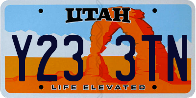 UT license plate Y233TN