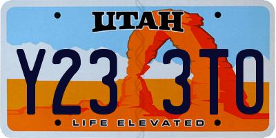 UT license plate Y233TO