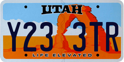 UT license plate Y233TR