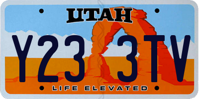 UT license plate Y233TV