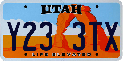 UT license plate Y233TX