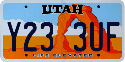 UT license plate Y233UF