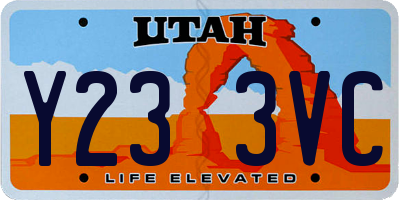 UT license plate Y233VC