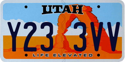 UT license plate Y233VV