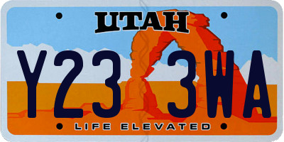 UT license plate Y233WA
