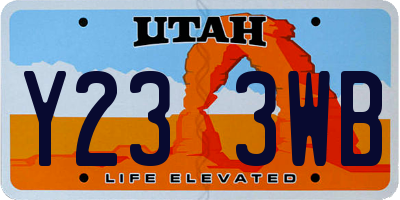 UT license plate Y233WB