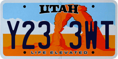 UT license plate Y233WT