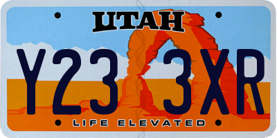 UT license plate Y233XR