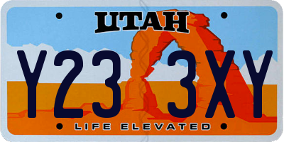 UT license plate Y233XY