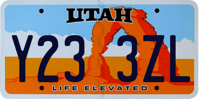 UT license plate Y233ZL