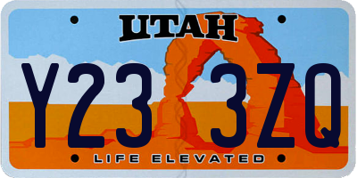 UT license plate Y233ZQ