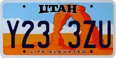 UT license plate Y233ZU
