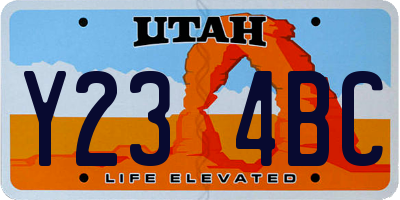 UT license plate Y234BC