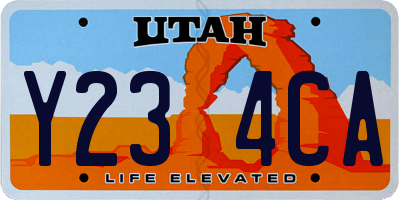 UT license plate Y234CA