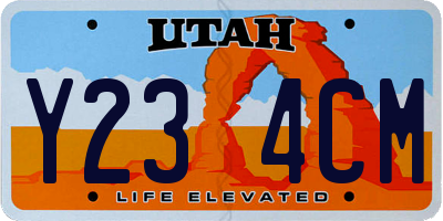 UT license plate Y234CM