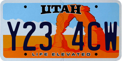 UT license plate Y234CW
