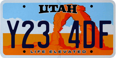 UT license plate Y234DF