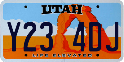 UT license plate Y234DJ