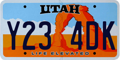 UT license plate Y234DK