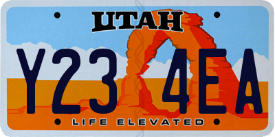 UT license plate Y234EA