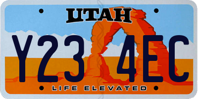 UT license plate Y234EC