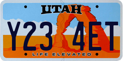 UT license plate Y234ET