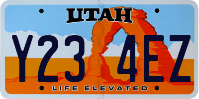UT license plate Y234EZ