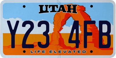 UT license plate Y234FB