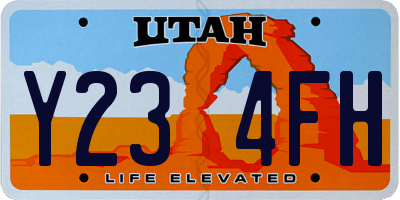 UT license plate Y234FH