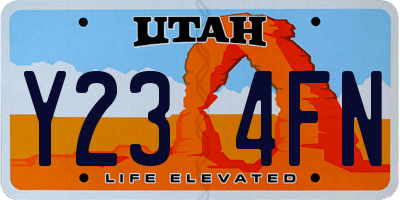 UT license plate Y234FN