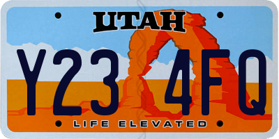 UT license plate Y234FQ