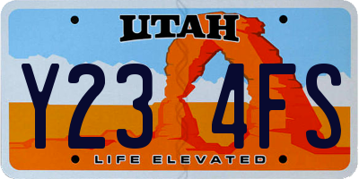 UT license plate Y234FS