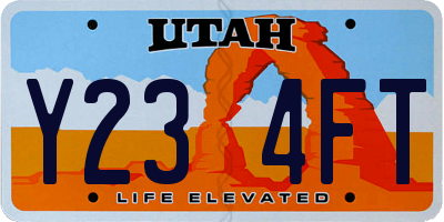 UT license plate Y234FT