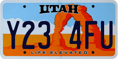 UT license plate Y234FU