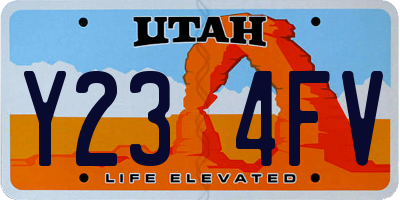 UT license plate Y234FV