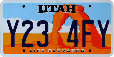 UT license plate Y234FY