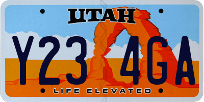 UT license plate Y234GA
