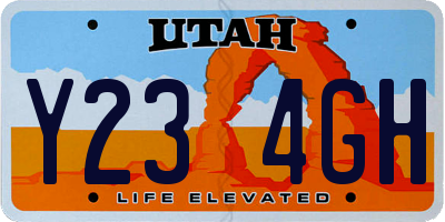 UT license plate Y234GH