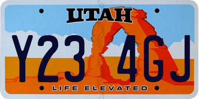 UT license plate Y234GJ