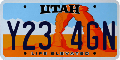 UT license plate Y234GN