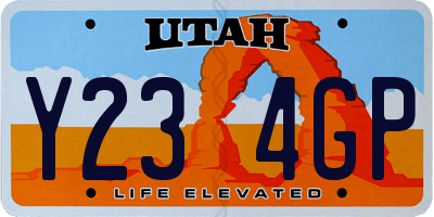 UT license plate Y234GP