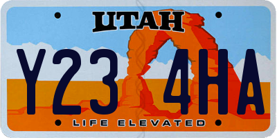 UT license plate Y234HA
